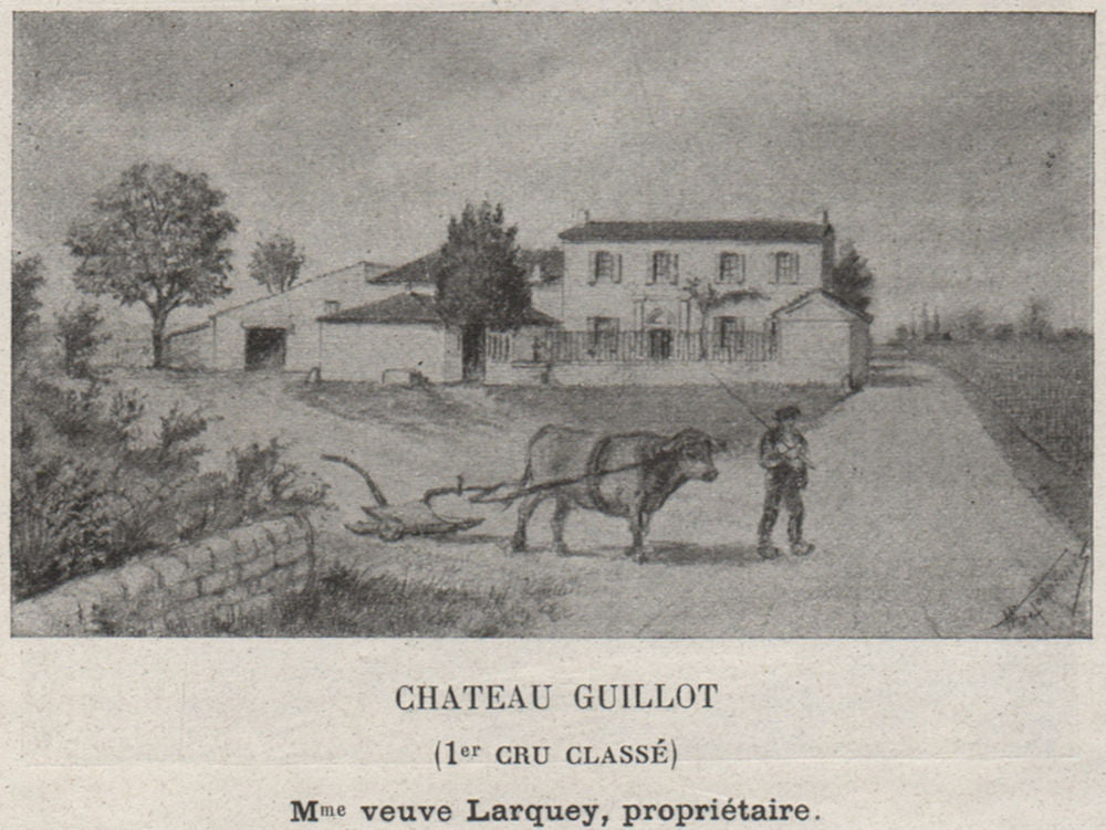 SAINT-ÉMILIONNAIS. POMEROL. Chateau Guillot (1er Cru Classé). SMALL 1908 print